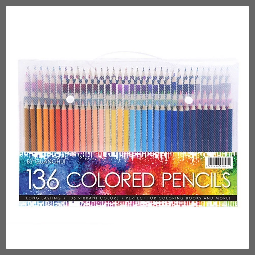 

Genuine 136 color oily color pencil painting products logs creative pencils environmental safety school supplies NOT