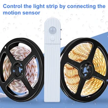 Затемняемый Светодиодный светильник под шкафом светлая светодиодная полоса датчик движения Ночной светильник на батарейках светодиодный шкаф освещение шкаф для одежды ванная освещение