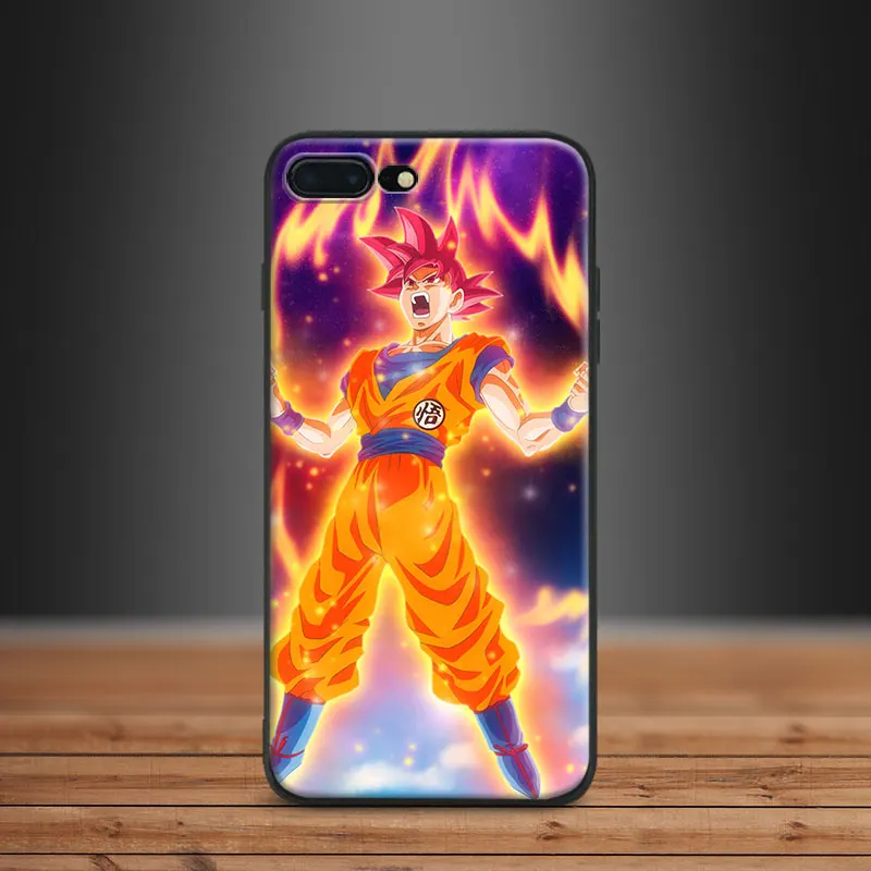 

Goku dragon ball super Super Saiyan God Tpu Soft Silicone Phone Case Cover Shell For Apple IPhone 5 5s SE 6 6s 7 8 Plus X 10