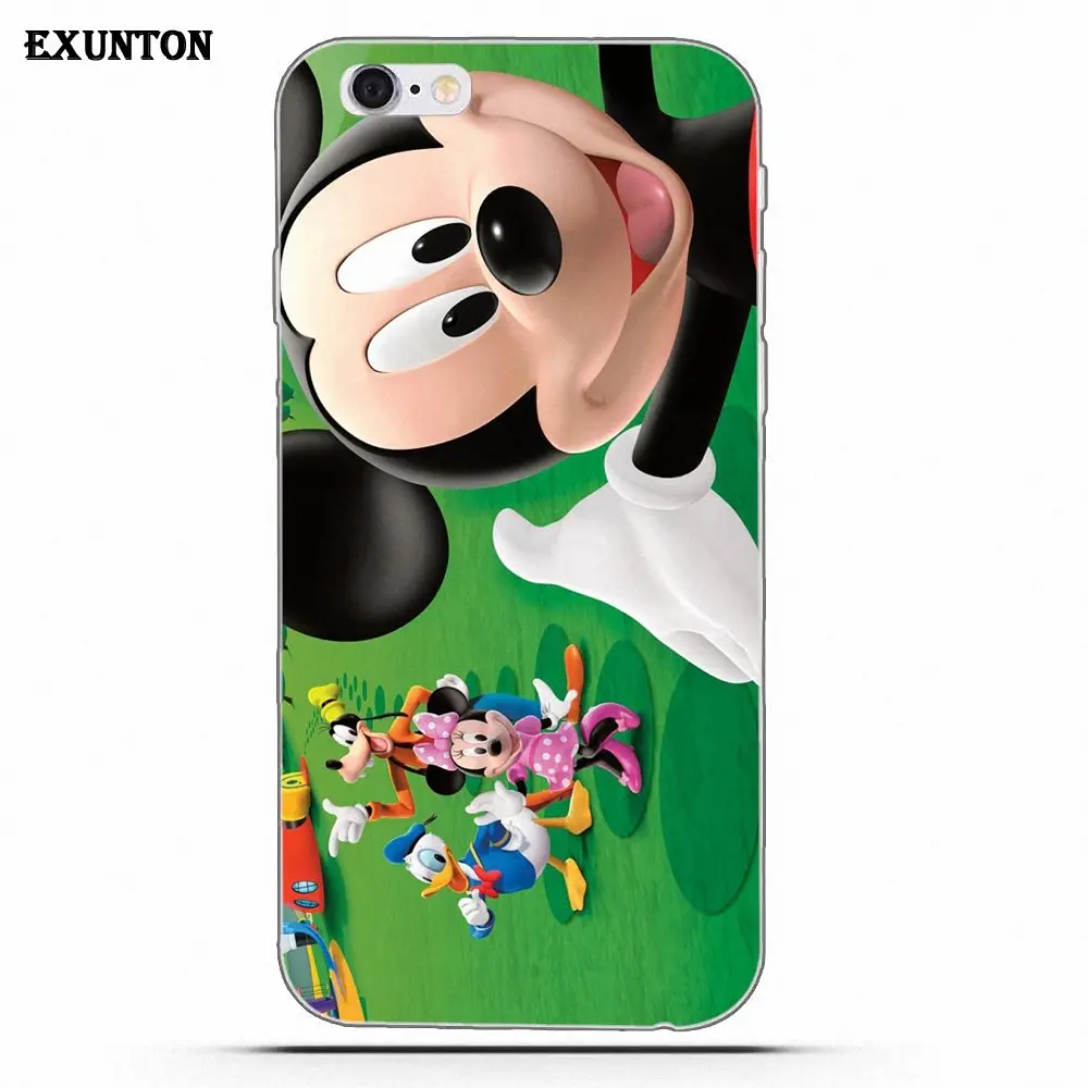 Мягкий ТПУ чехол для телефона Apple iPhone 4 4S 5 5C SE 6 6S 7 8 Plus X Micky Mouse|Чехлы-накладки| |