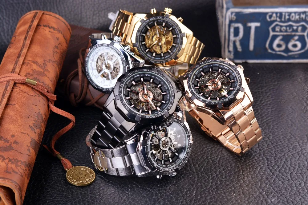 Forsining мужские часы Топ бренд класса люкс полностью золотые мужские механические часы с скелетом мужские спортивные часы дизайнерские модные повседневные часы для мужчин