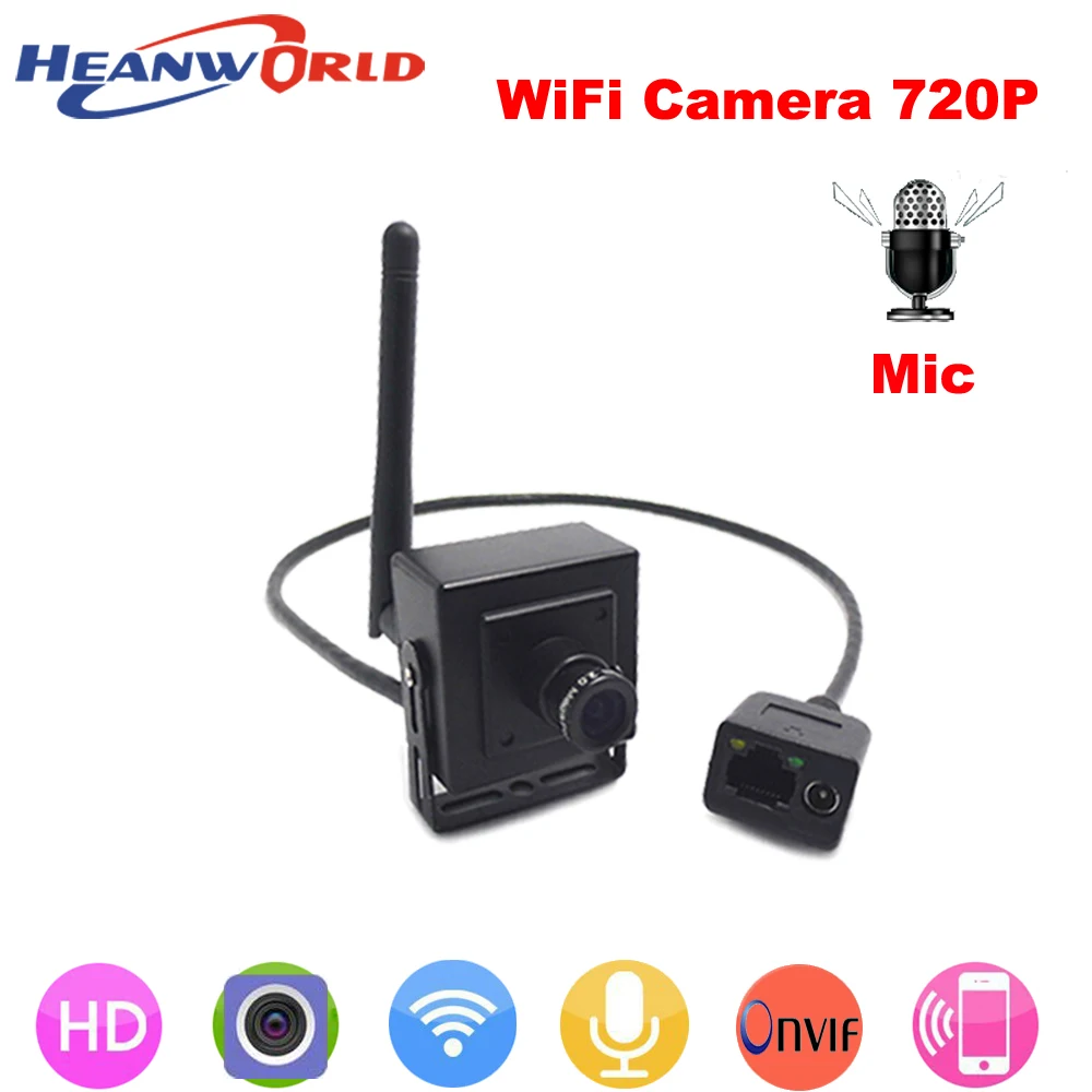 

Heanworld 720P IP camera wireless microphone P2P cam HD wifi camera cctv security system with audio for home security IP cam