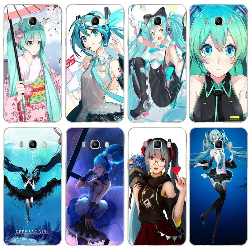 

Soft TPU Phone Cases For Samsung Galaxy J5 J7 J8 J3 J4 J6 J2 J1 2016 A7 A5 A3 2017 2018 Cover Cases Anime Vocaloid Hatsune Miku