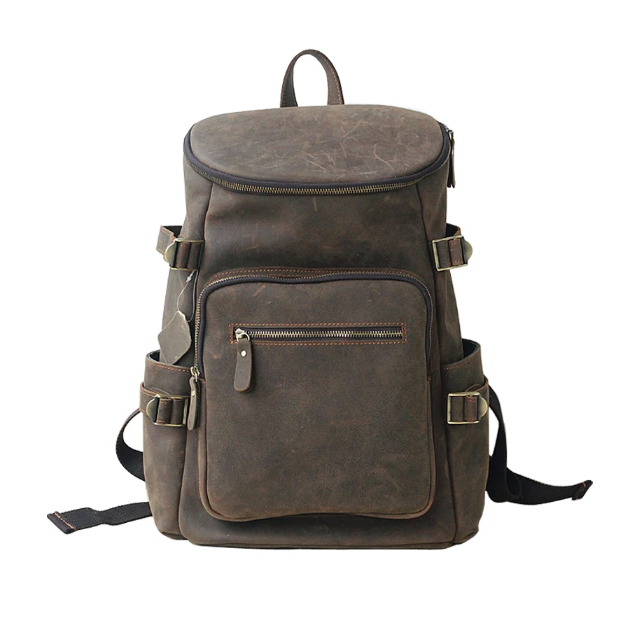 Men the knapsack men genuine leather backpacks shoulder bags computer packsack fashion school bags travel bags large capacity