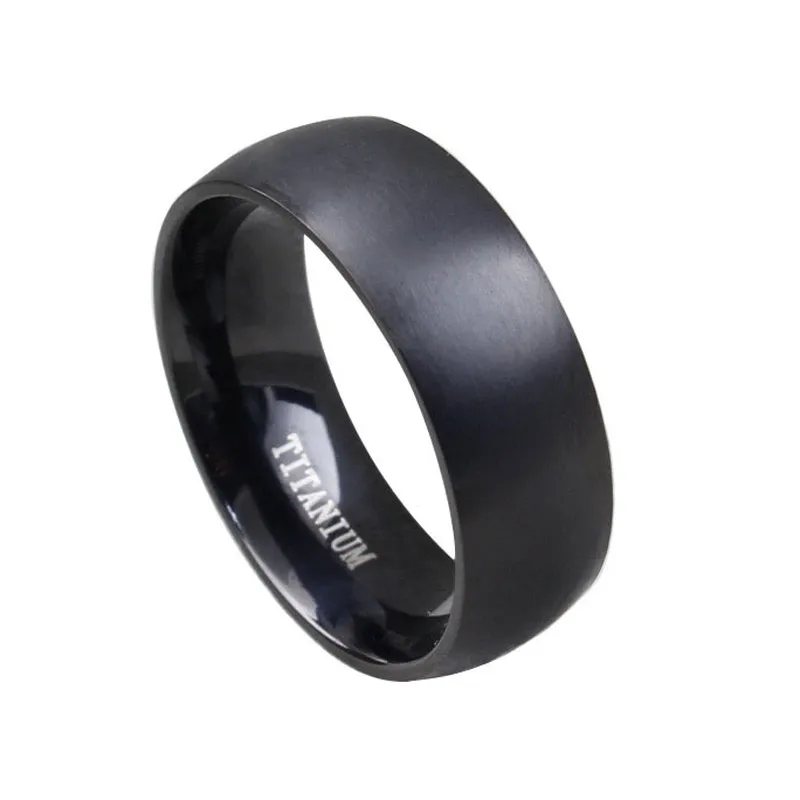 Modyle 2019 New Titanium Rings For Men 8mm Cool Black Male Ring Wedding Engagement Jewelry