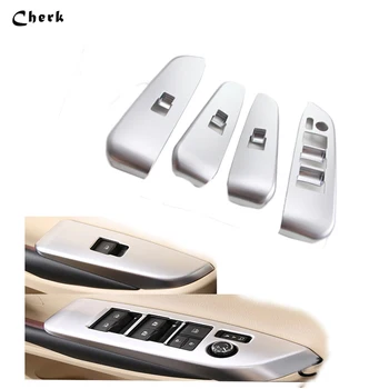 

For Toyota Highlander 2015 2016 Windows Lift Control Panel Decorative Trim Interior Armrest Decoration Trim Cover 4PCS