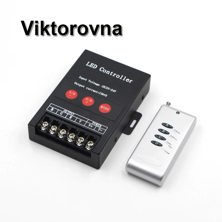 

DC5V-24V 30A 4 Keys LED Wirelss RF remote Controller for iron shape 3 Channel Dimmer 5050 3528 LED RGB Strip Lights