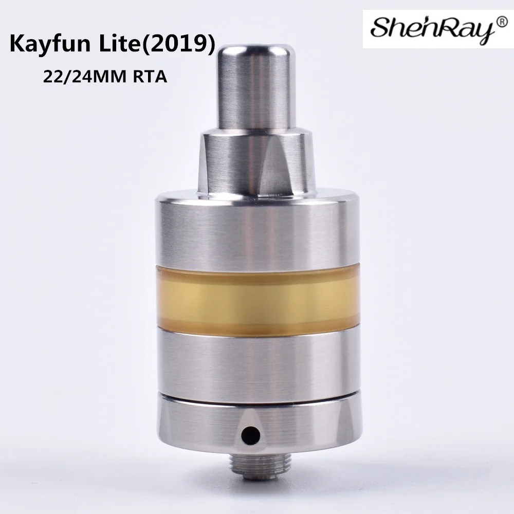 

Shenray 2019 Newest Kayfun Lite RTA Atomizer 316SS Material 22/24mm Diameter Rebuildable Tank vs Prime for 510 Battery Mod Kit