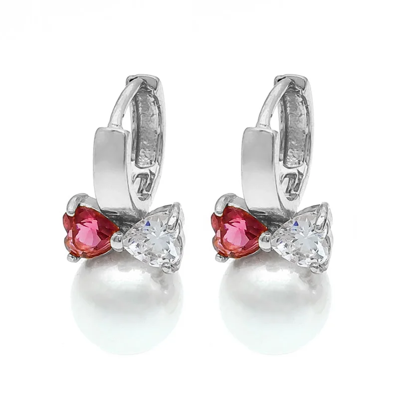 Di Cristallo Orecchini Di Perle D'Acqua Dolce Delle Donne Bijoux Femme Aretes Orecchini Di Perle Perle Pearl Gioielli Perlen Orecchini Kupe E0310