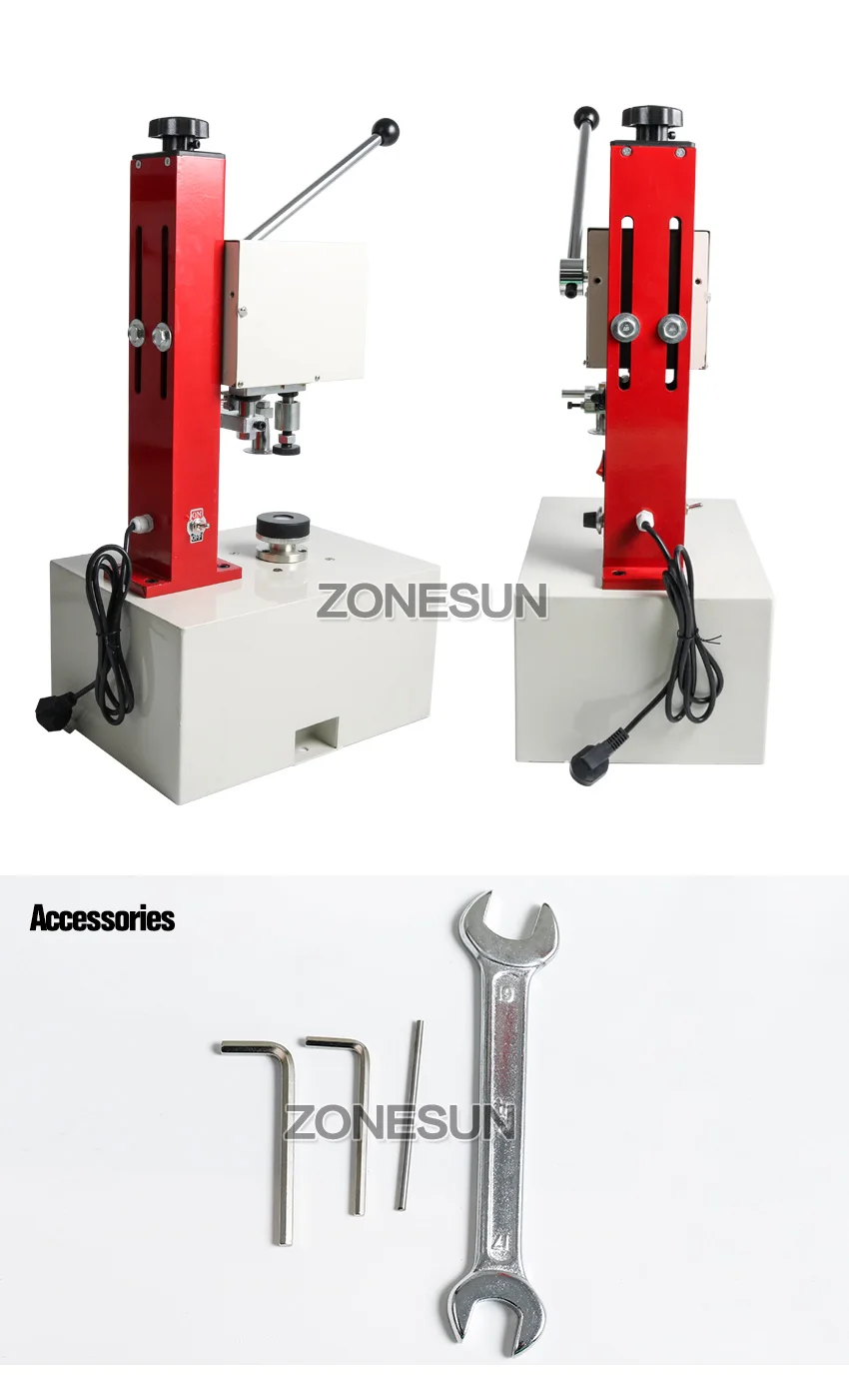 ZONESUN 10-35 мм пенициллин бутылка укупорка, антибиотики бутылки щипцы, духи оральный жидкий раствор электрическая укупорка машина