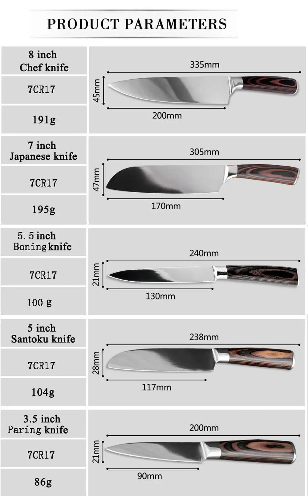 XITUO профессиональные ножи шеф-повара японский Santoku нарезанный лосось суши из нержавеющей стали нож Кливер мясо кухонные инструменты для приготовления пищи