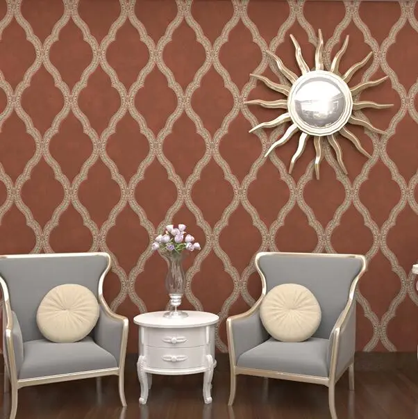 Moroccan Beige trellis Geometric Trellis Wallpaper Modern Non Woven