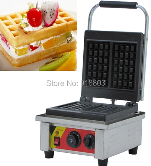 2 Slice Commercial Use 110v 220v Electric Non stick Cast Iron Waffle