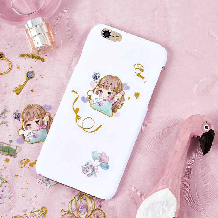 AAGU 1PC Foil Christmas Stickers Scrapbooking Custom/Halloween/Cute/ Buliet Journal Stickers Adhesive Planner Sticekrs