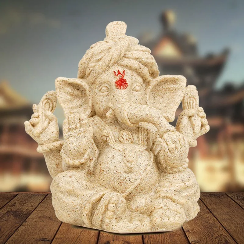 

6 Kinds Of Indian Buddha Statue Sculpture Sandstone Ornaments Crafts And Candlestick Decoration For Indian Diwali