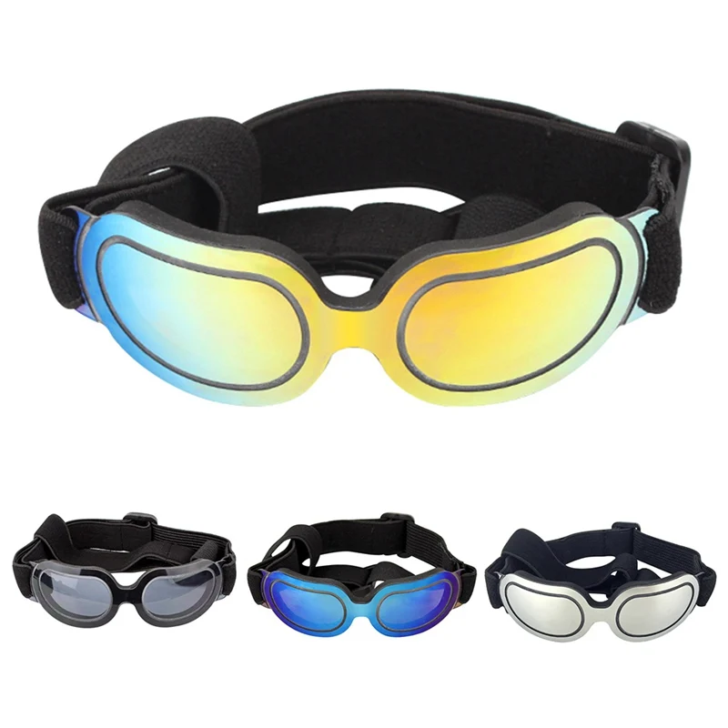 Модные Цветные солнцезащитные очки для домашних животных с эластичным поясом для настройки щенка для глаз защита глаз собака крутые очки