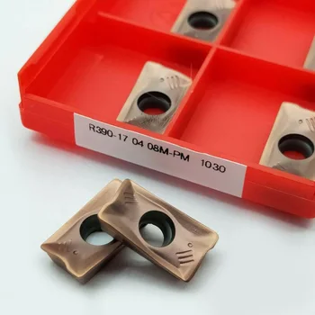 

High Grip 10pcs R390-170408M-PM 1030 R0.8 1030 Milling Tool Cutter For Steel R390 17 04 08 Cuttimg Tool Parts