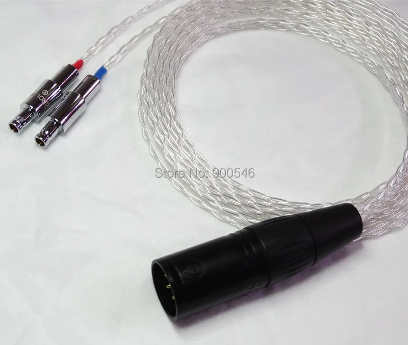 1.8m 6ft Handmade 8 core Flat braid OCC Silver plated Balance Headphone