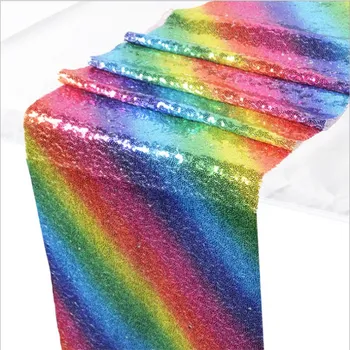 

2018 New Arrival Free shipping hot selling 10pcs Multi sequin table runner for wedding supplier decoration party/hotel/home