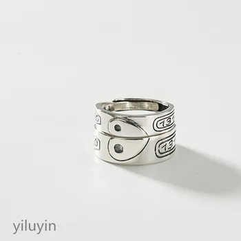 

KJJEAXCMY boutique jewelryar S925 Sterling Silver 5201314 ring, retro personality trend