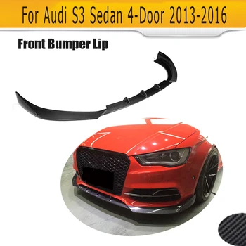 

carbon fiber car front bumper lip spoiler for Audi A3 Sline S3 sedan 4 door 2014 2015 2016 Notfit A3 Standard