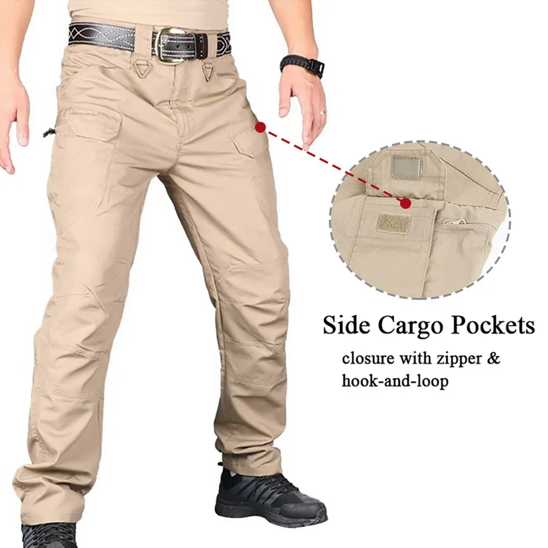Новинка IX9 мужские городские тактические брюки с несколькими карманами, брюки-карго, военные хлопковые брюки, армейские повседневные брюки