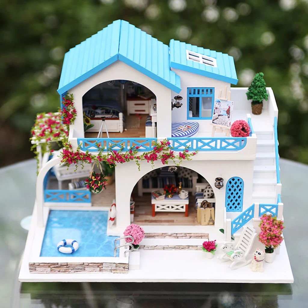 Buy Lovely DIY Handmade Villa Dollhouse Birthday Gift