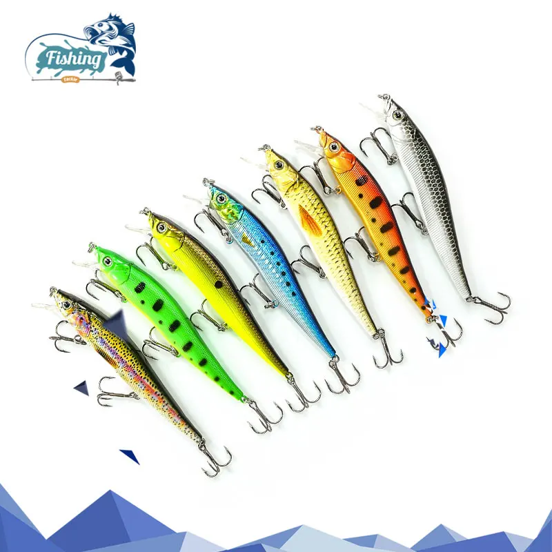 

1 PC Minnow Fishing Lure 12cm 13.8g Iscas Artificial Hard Bait 3D Eyes Lures 2019 Lifelike Crankbait Wobblers Pike Musky Lure