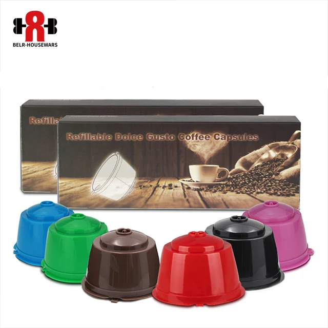 Best Price 3/6pcs/lot Refillable Dolce Gusto Reusable  Coffee Capsule Coffee Compatible Nescafe Dolce Gusto Coffee Capsules 
