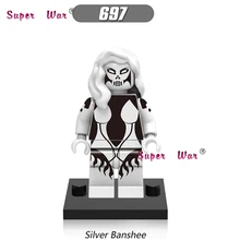 50 шт. Супер герои marvel dc comics модель Супермен серебро Banshee строительные блоки, друзья хобби Игрушки для мальчиков