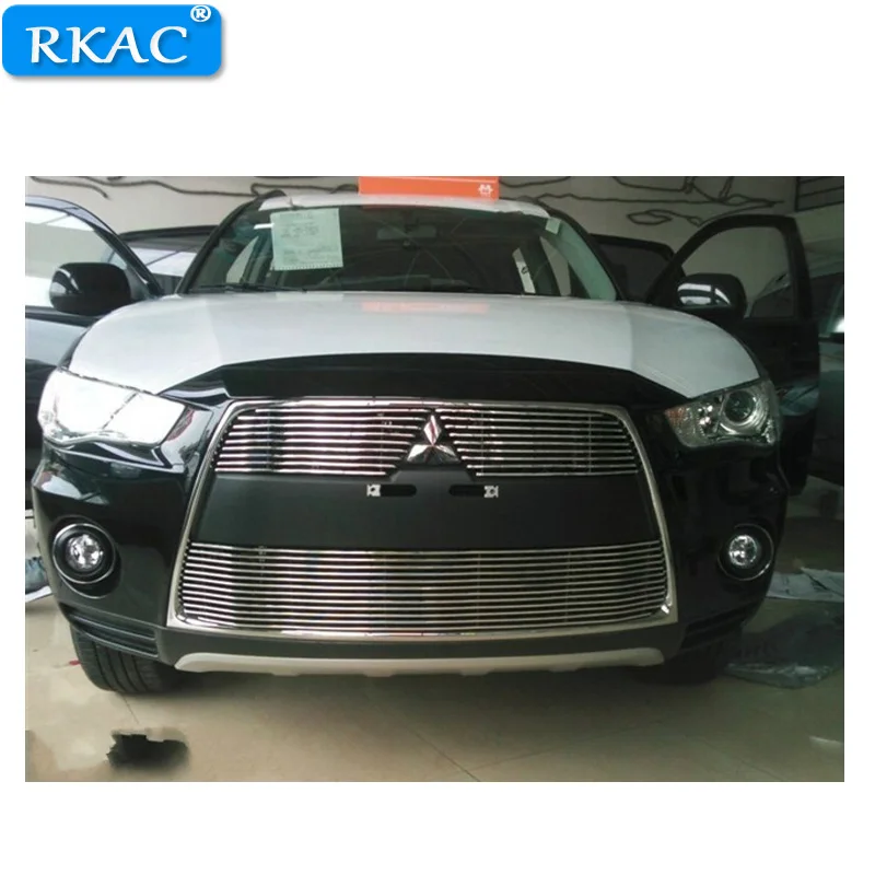 RKAC For Mitsubishi Outlander 2009-2012 High quality Aluminium alloy Front Grille Around Trim Racing Grills Car-styling