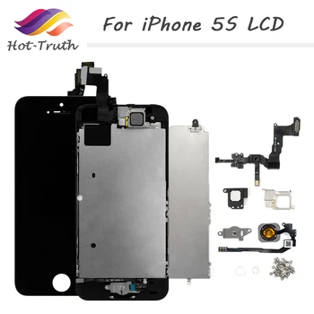 

Display For iPhone 5s LCD Screen Completely LCD Touch Screen frame + Home Button + Front Camera + Speaker Replacement Assembly