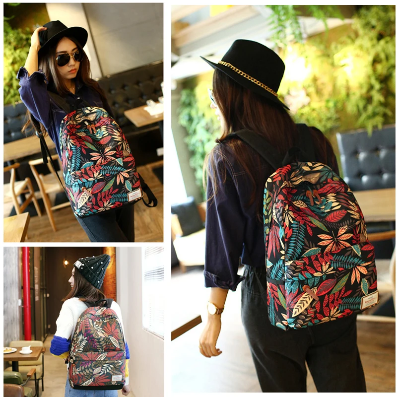 

Hot USB Charging Laptop Backpack lady For Teenage Students Girls School bags Printing Female s Travel bagspack