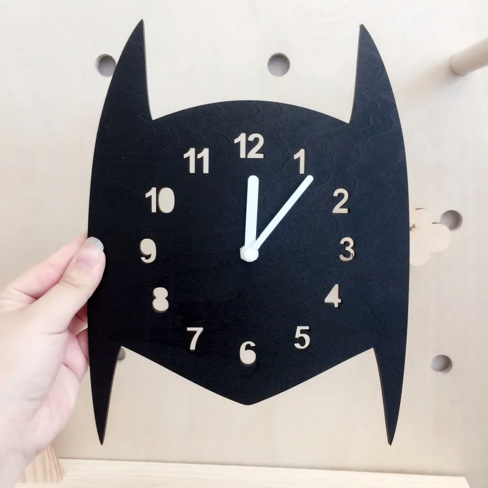 

Ins Nordic Home Batman Cartoon Silent Clock Wall Decoration Children's Room Decoration Drapery Boutique