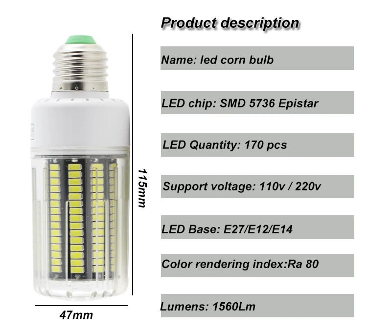 E27 15W led bulb 2