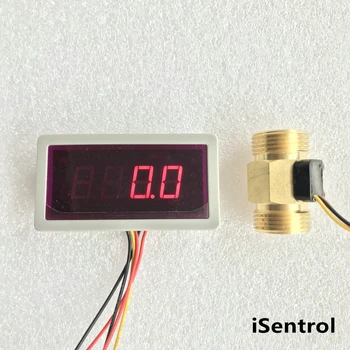 

US202M and USC-HS43TI brass sensor Flow Rate Amplifier 8 times Flow Rate Portable Display and Power Supply Plug and Play 2-45LPM