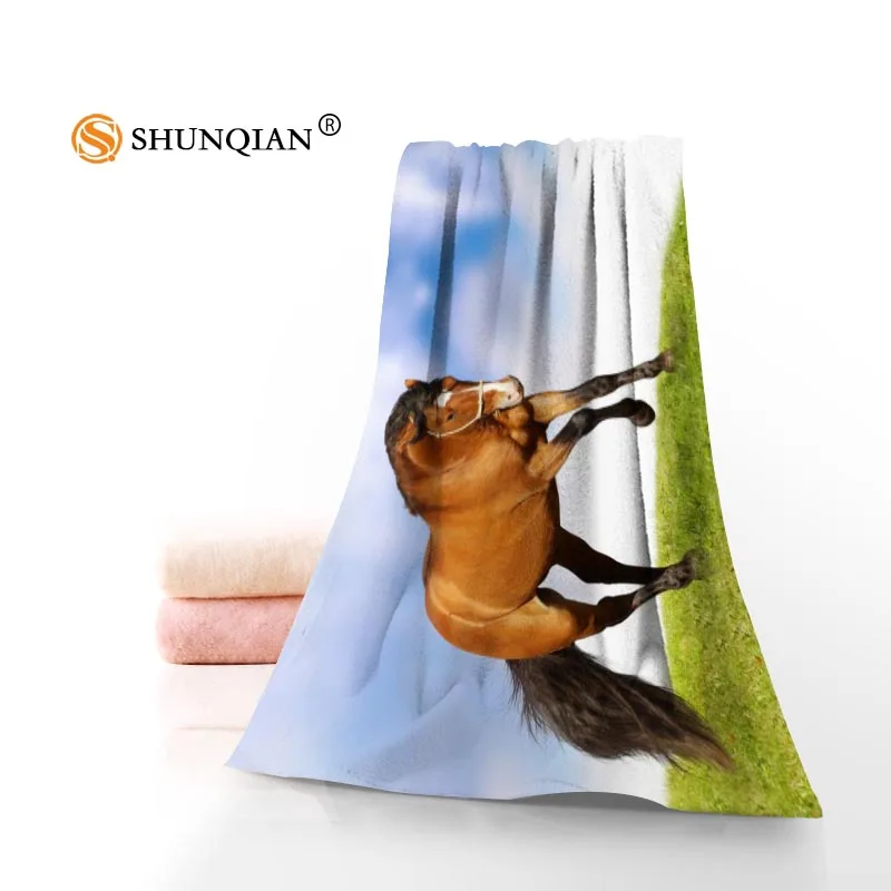Полотенце лошадь банные полотенца из микрофибры, путешествия, пляж, уход за кожей лица Полотенца пользовательские креативное полотенце Размер 35 X75cm и 70X140 см A9.25 - Цвет: 11