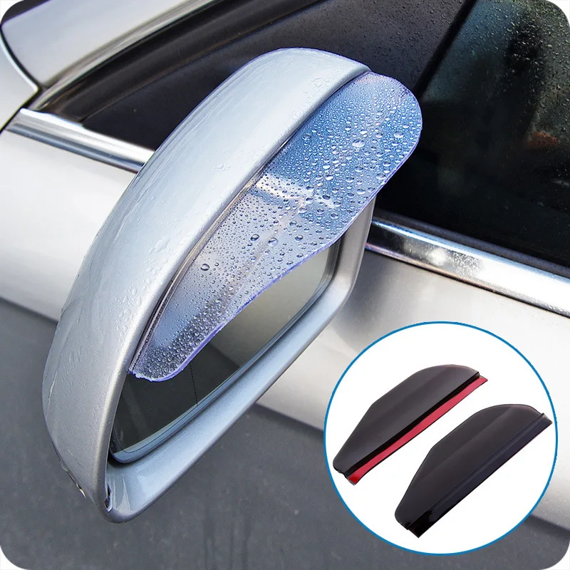 1 Pair Car Rearview Mirror Rain Blades Car Back Mirror Eyebrow Rain