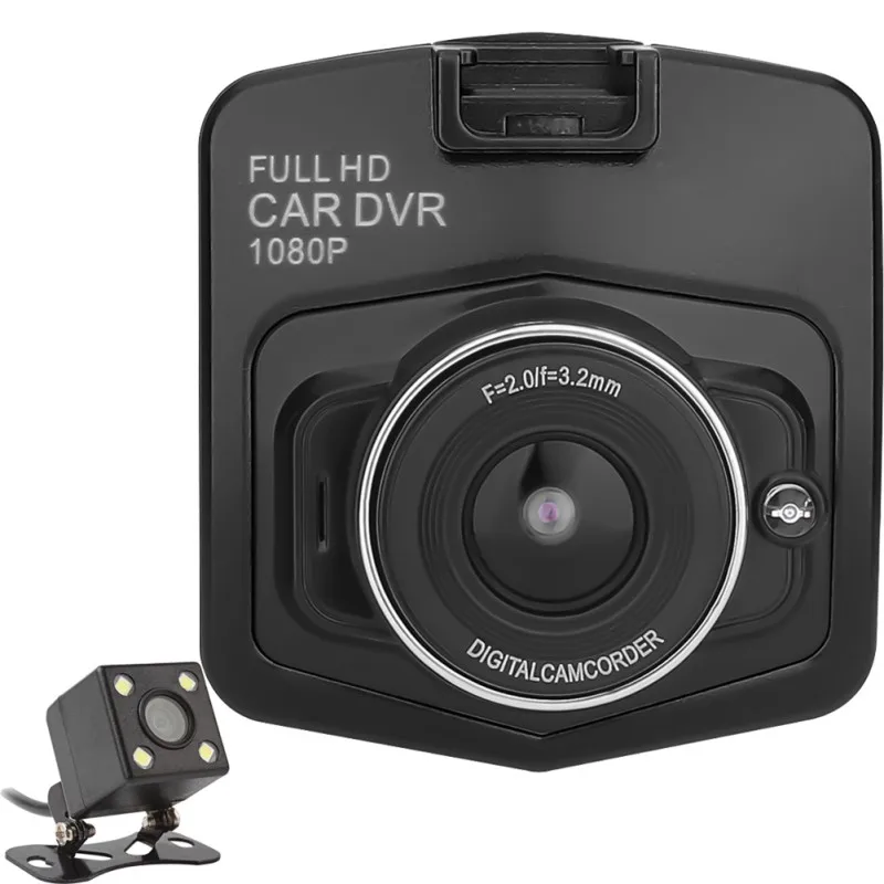 Новейшая мини-камера с двумя объективами для автомобильного видеорегистратора GT300 видеокамера 1080P Full HD видео регистратор g-сенсор видеорегистратор
