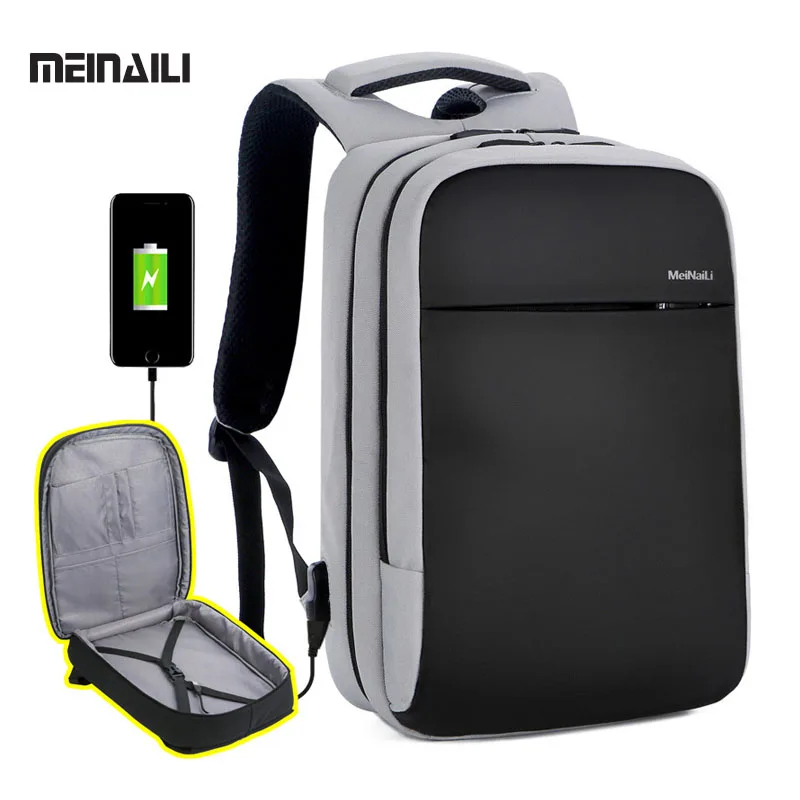 

Designer Laptop Waterproof Backpack High Quality Black Backpacks MultifunctionTravel Backbag USB Charging College Bag For Men