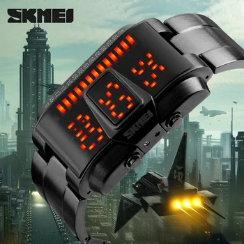 

Men Sports Watches LED Display Waterproof 50M Stainless Steel Digital Watch Swimming Diving Hand Clock Relogio Masculino