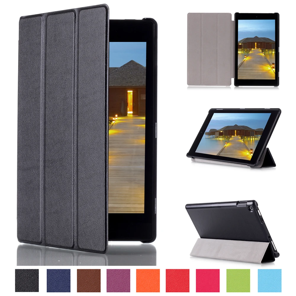 

For Amazon 2015 Kindle Fire HD10 E-book Reader Case Folding Folio Stand Sleep Smart Pu Leather Cover Tablet Slim Protector Shell