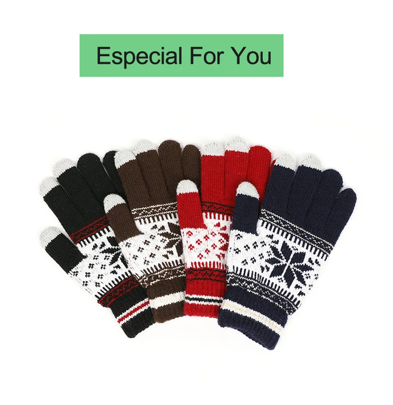 Winter Knitted Touch Screen Running Gloves