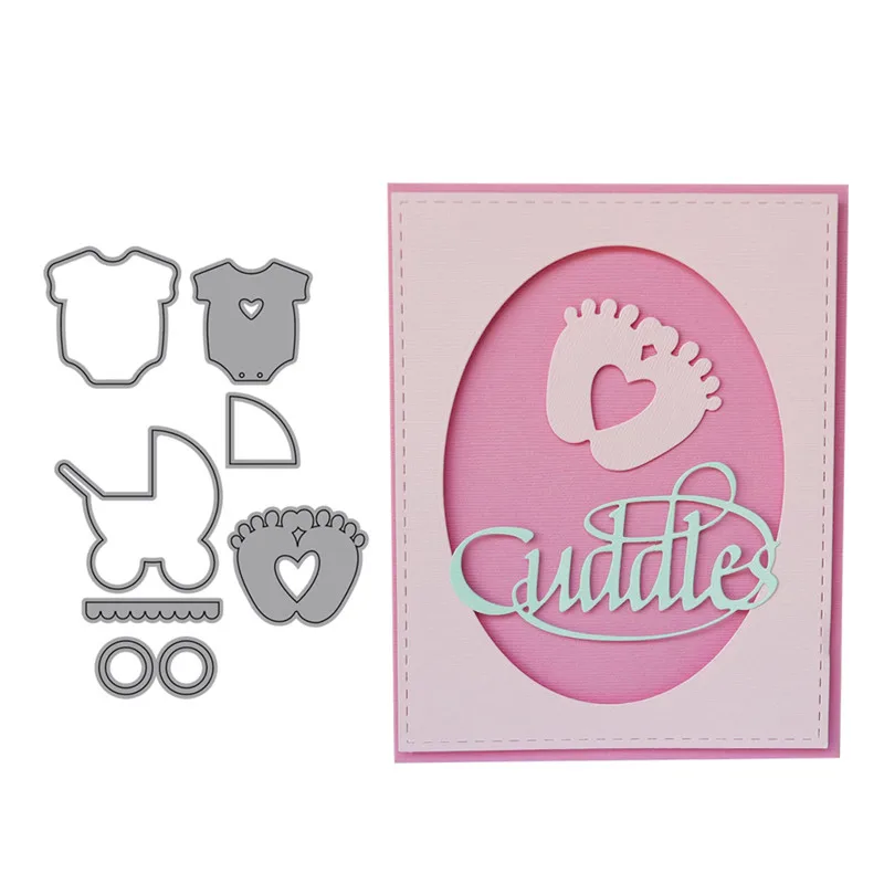 

GJCrafts Little Ones Baby Clothes Cart Metal Cutting Dies New 2019 Scrapbooking Card Making Album Embossing Craft Diecut Stencil