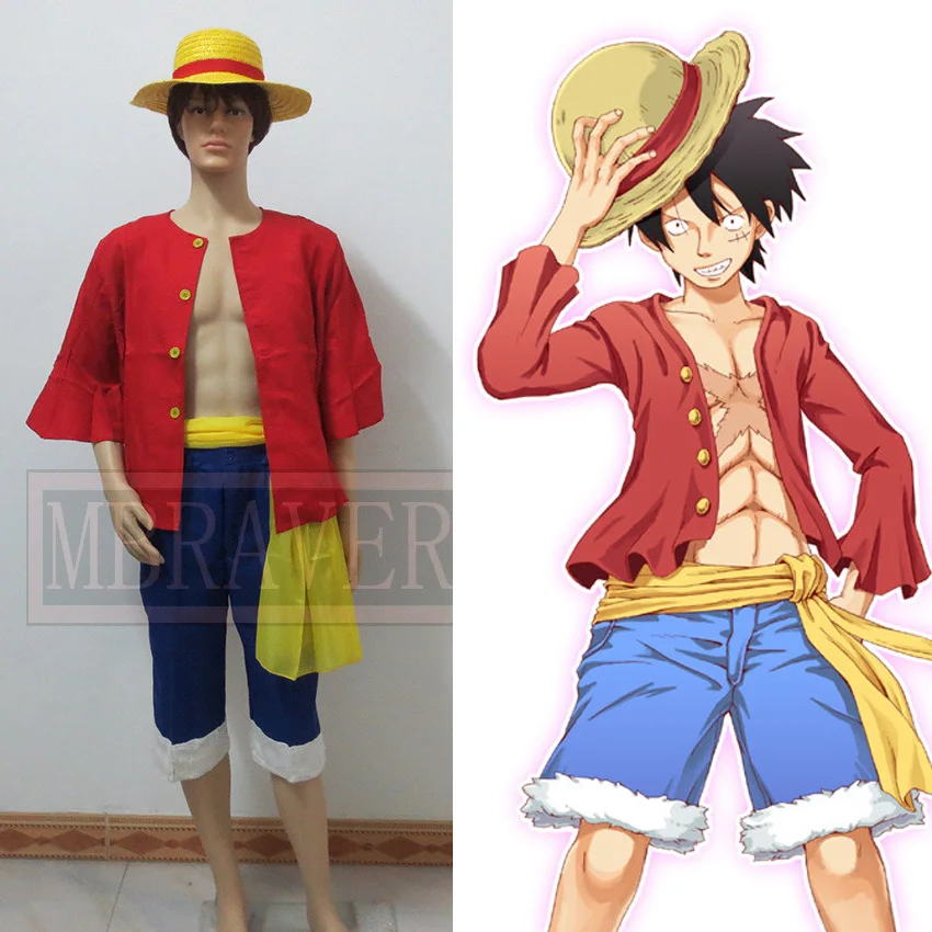 送料無料コスプレワンピース衣装ワンピースモンキー Dルフィコスプレセットtシャツ パンツ 帽子 黄色のベルト Aliexpress ノベルティ 特殊用途