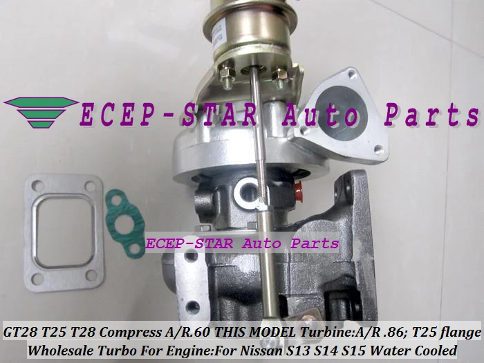 T25T28 T25 T28 T2528 Water Cooled T25 flange Turbo TurboCharger For Nissan S13 S14 S15 comp .60 turbine .86 ar  (4)