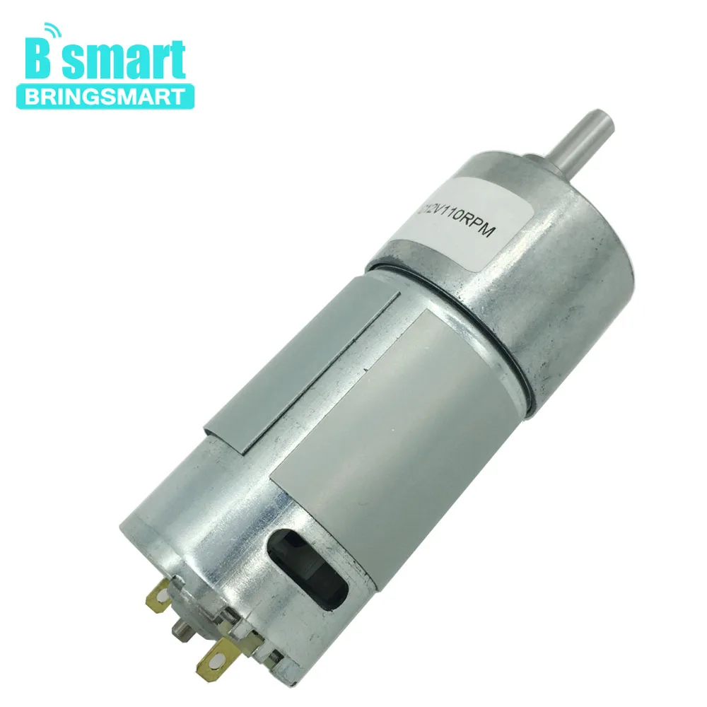 

Bringsmart JGB37-550 Gear Motor DC 12V Electric Motor High Torque Mini Motor 6V Reversible Reductor for DIY Intelligent Car