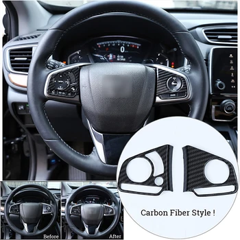 

Cover Car Steering Wheel 2pcs/set Carbon Fiber Style Inner For Honda Civic 16-18 Interior High Quality
