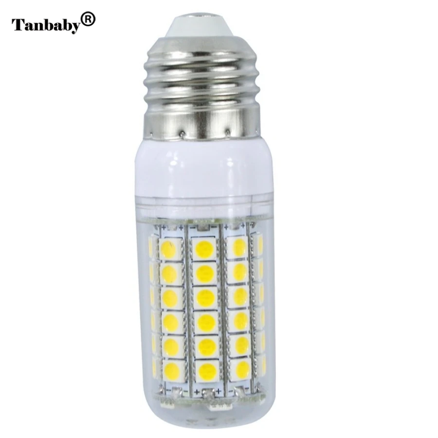 Tanbaby 1 шт. E27 18 W светодиодные кукурузные лампы высокой яркости 5050 SMD 69 светодиодный s 220 V Высококачественная Кукуруза Светодиодный лампа потолочный светильник теплый белый/белый