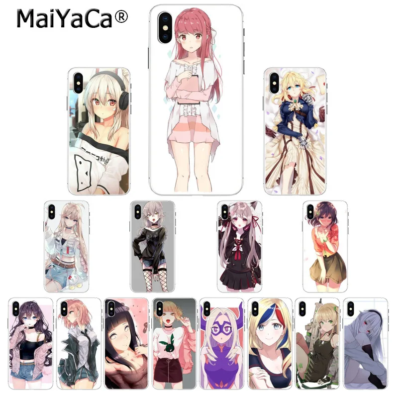 MaiYaCa сексуальный мультфильм аниме kawaii Девушка кошка ТПУ чехол для телефона оболочка для Apple iPhone 8 7 6 6S Plus X XS MAX 5 5S SE XR